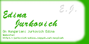 edina jurkovich business card